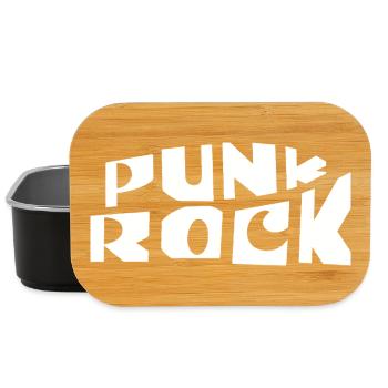 Bannière typographie punk rock - Boîte à goûter - noir - Devant