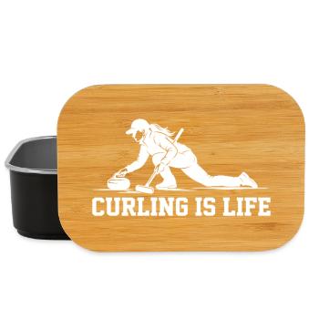 Curling Is Life Winter Sports Fan - Boîte à goûter - noir - Devant