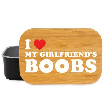 I like my girlfriend's funny breasts red auxeins - Lunch Box - black - Front