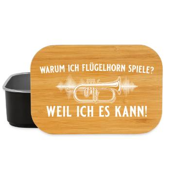 Flügelhorn spielen? Weil ich es kann! – Hornist - Lunch Box - Schwarz - Vorne