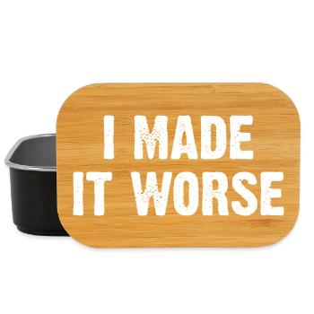 I Made It Worse - Lunch Box - Schwarz - Vorne