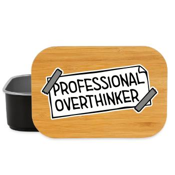 Professional Overthinker Lustig Grübeln Angst Logo - Lunch Box - Schwarz - Vorne