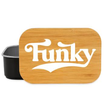 Funky Retro Script Logo - Lunch Box - Schwarz - Vorne