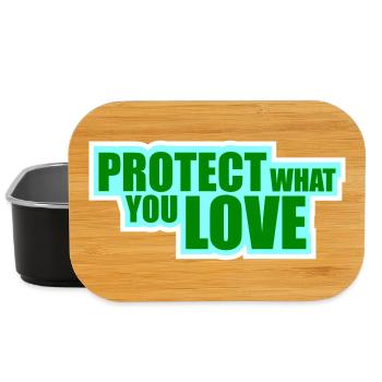 Protect What You Love Nature Protection Statement Logo - Lunch Box - black - Front
