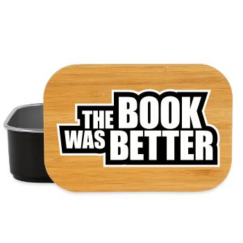 The Book Was Better Lustig Bücherwurm Film Spruch - Lunch Box - Schwarz - Vorne