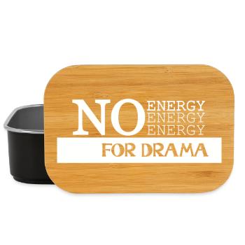 Zero Energy No Drama - Lunch Box - black - Front