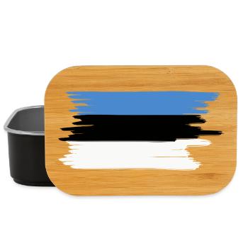 Estonia Flag - Lunch Box - black - Front