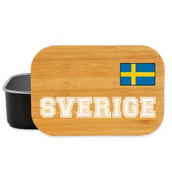 SCHWEDEN - SVERIGE Trikot Look - Flagge auf Brust - Lunch Box - Schwarz - Vorne