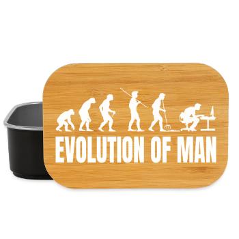Evolution of Programmierer IT Computer Coder - Lunch Box - Schwarz - Vorne