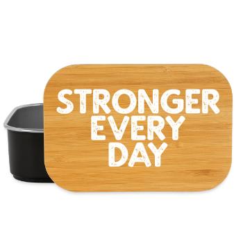 Stronger every day - Lunch Box - black - Front