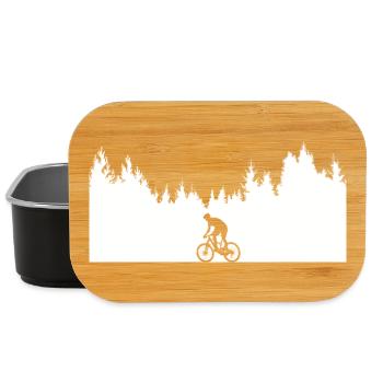Bicycle _Mountainbike _Wald - Lunch Box - black - Front