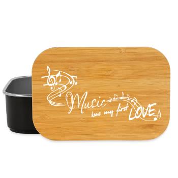 La musique était ma première mélodie d'amour La musique Schlager - Boîte à goûter - noir - Devant