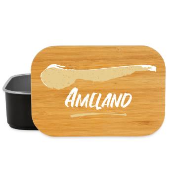 Ameland | Vintage Map Retro - Lunch Box - black - Front