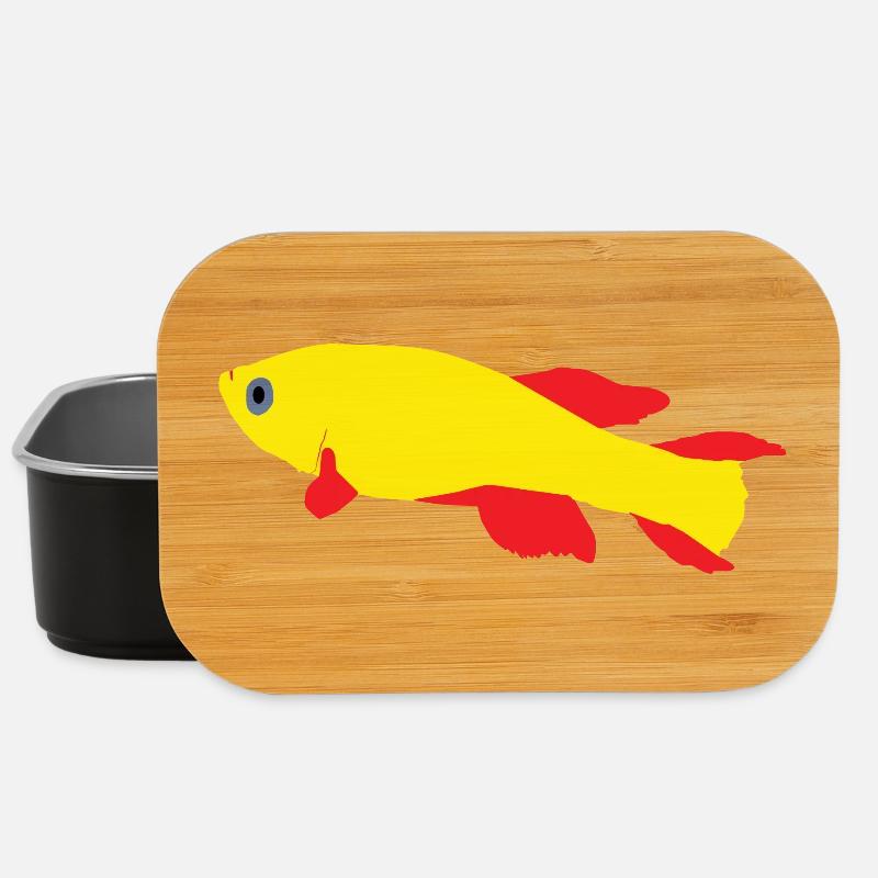 Killifish Rot und Gelb - Lunch Box - Schwarz