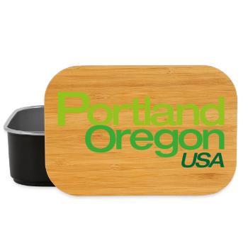 Portland Gradient Stadtlogo - Lunch Box - Schwarz - Vorne