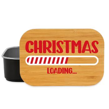 Christmas Loading Progress Bar - Lunch Box - black - Front