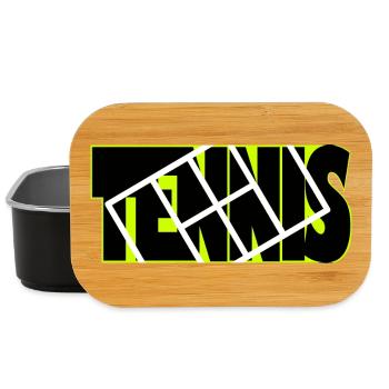 TENNIS-Neon-Raster-Overlay - Lunch Box - Schwarz - Vorne