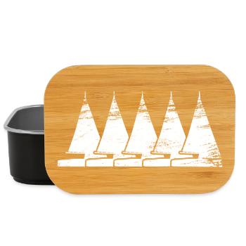 Sailing Ship Drawing - Lunch Box - black - Front