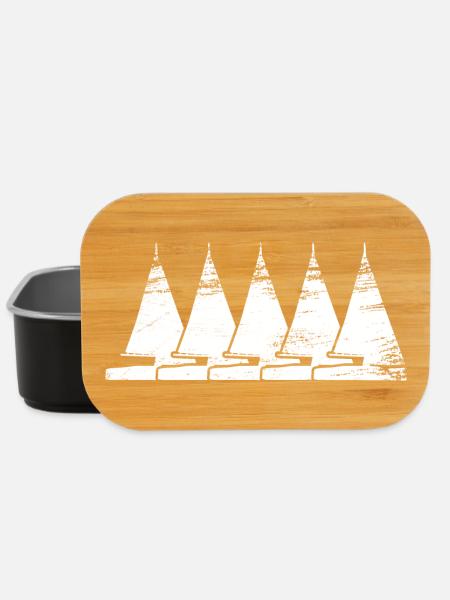Segelschiff Zeichnung - Lunch Box - Schwarz