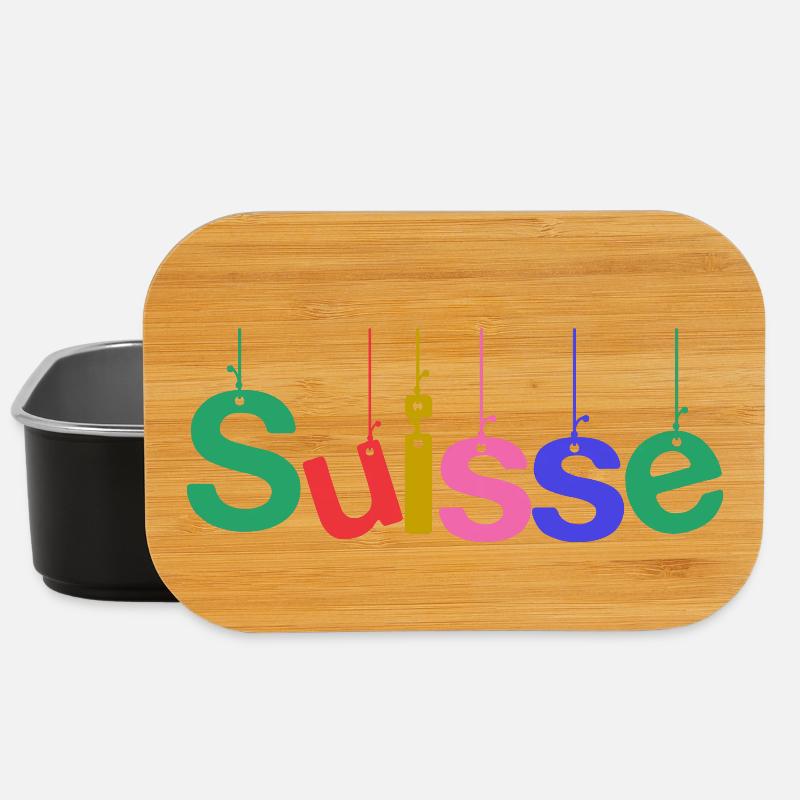 SUISSE. PAYS. GENEVE. HUMOUR. DRAPEAU - Boîte à goûter - noir