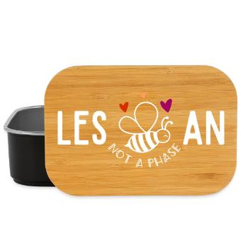 Les Bee An,Lesbienne drôle de fierté - Boîte à goûter - noir - Devant