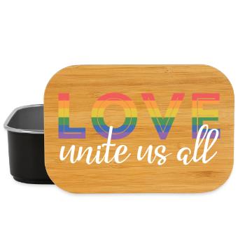 LGBT Pride Month - Liebe vereint uns alle - Lunch Box - Schwarz - Vorne