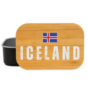 Icelandic Pride, Icelandic flag - Lunch Box - black - Front