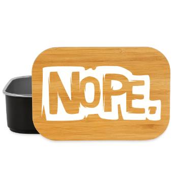 Nope Graffiti Lettering - Pas de dictons drôles - Boîte à goûter - noir - Devant