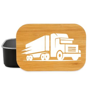 Transporter Truck Icon - Lunch Box - black - Front