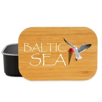 Baltic Sea Ostsee lustige Möwe maritim - Lunch Box - Schwarz - Vorne