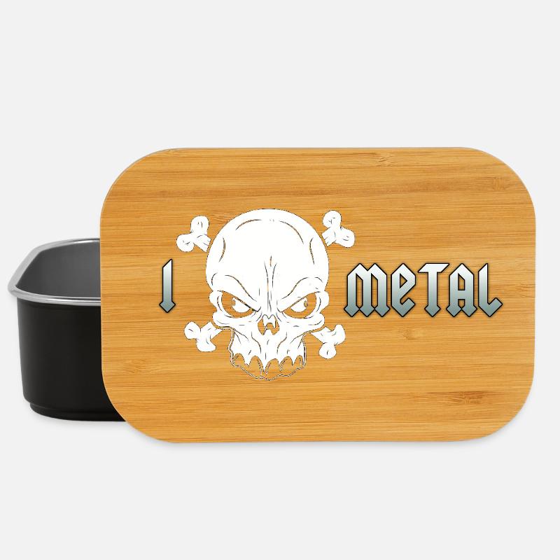 Crâne en métal extrême - Boîte à goûter - noir