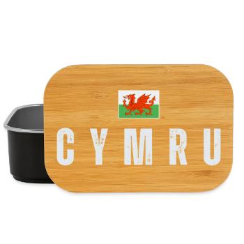 Flagge von Wales, walisischer Patriot - Lunch Box - Schwarz - Vorne