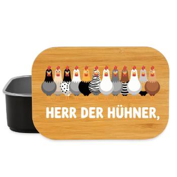 Lord of the Chickens Funny Chicken Graphic - Lunch Box - black - Front