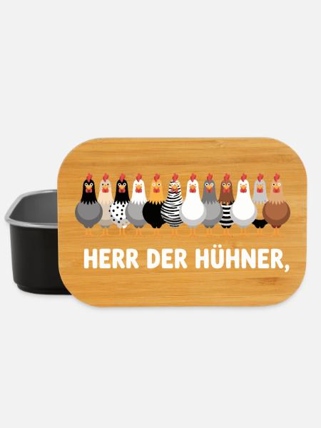 Herr Der Hühner Lustige Hühnergrafik - Lunch Box - Schwarz