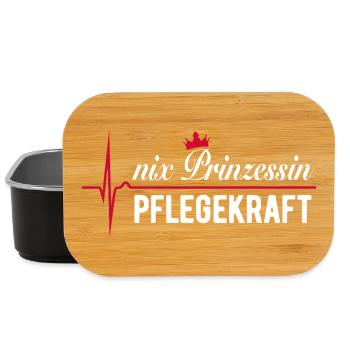 Nix Prinzessin - Pflegekraft - Geschenk - Lunch Box - Schwarz - Vorne