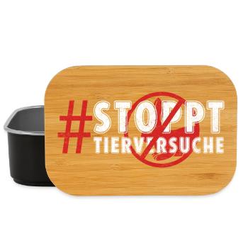 Animal welfare STOP ANIMAL TESTING FUNNY - Lunch Box - black - Front
