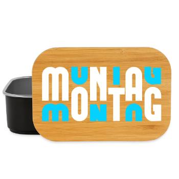 Motif Monday White/Cyan - Lunch Box - black - Front