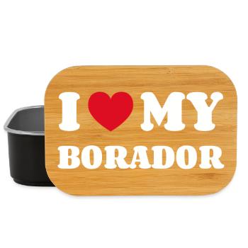I Love My Borador Dog Owner - Lunch Box - black - Front