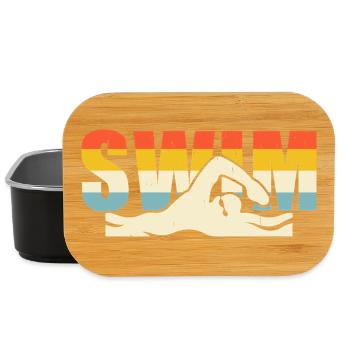Schwimmen Wassersport Schwimmer Geschenke - Lunch Box - Schwarz - Vorne