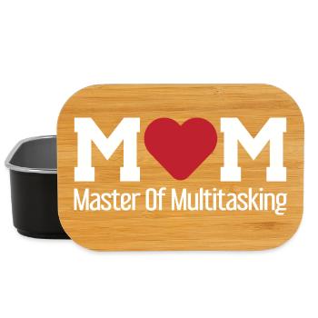 Mom master of multitasking / Mutter, Familie - Lunch Box - Schwarz - Vorne