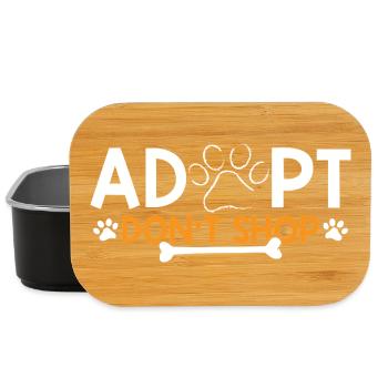 Adopt - Don't shop für Tierliebhaber - Lunch Box - Schwarz - Vorne