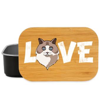 Ragdoll Cat Lover Cat Mom Cat Dad Kitten - Lunch Box - black - Front