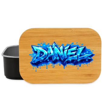 Graffiti DANIEL Name Geschenk Ideal druckbar - Lunch Box - Schwarz - Vorne