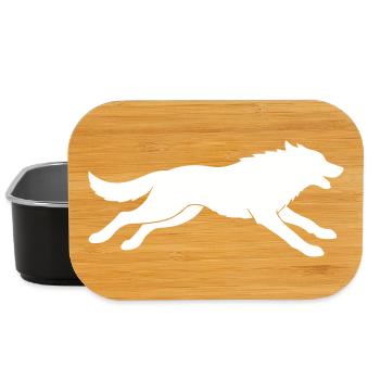 Wolf Silhouette - Lunch Box - Schwarz - Vorne