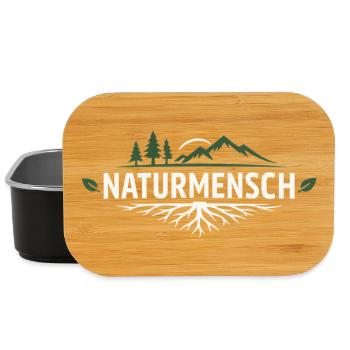 Nature Man – Nature-Loving Statement Design - Lunch Box - black - Front