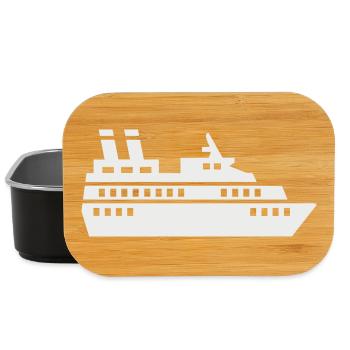 Cruise Ship Silhouette Cruise Ship - Lunch Box - black - Front