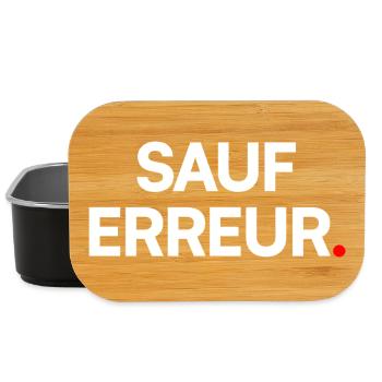 Sauf erreur - Boîte à goûter - noir - Devant
