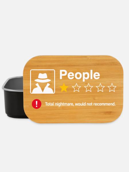 People 1 Star Review Funny Sarcasm - Lunch Box - black
