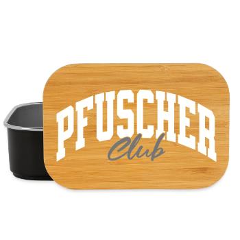 Pfuscher_Club_ws_grau - Lunch Box - Schwarz - Vorne