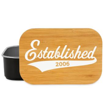 Established 2006 (Geburtsjahr, Geburtstag / White) - Lunch Box - Schwarz - Vorne